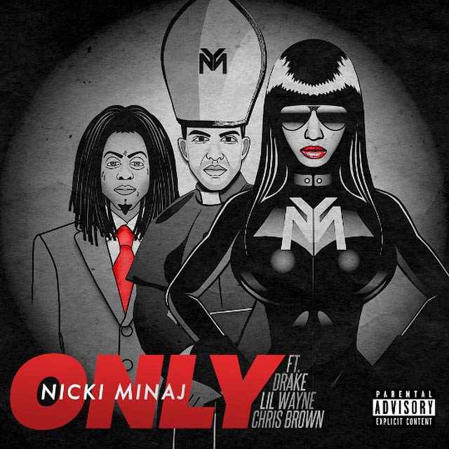 Nicki Minaj con Chris Brown, Lil Wayne y Drake: Only - portada