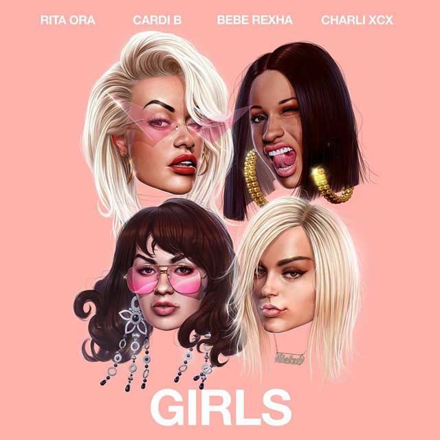 Rita Ora con Charli XCX, Bebe Rexha y Cardi B: Girls - portada