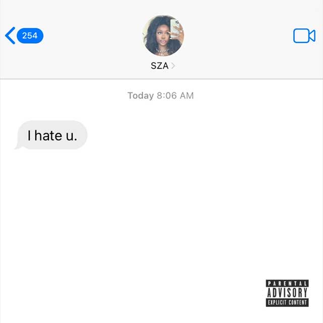 SZA: I hate u - portada
