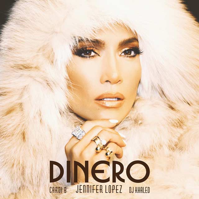 Jennifer Lopez con Cardi B y DJ Khaled: Dinero, la portada de la canción