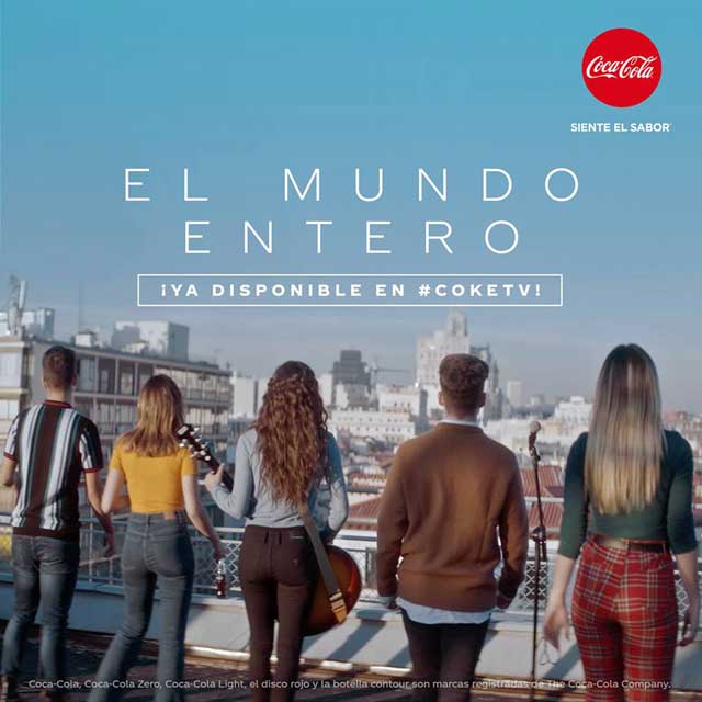 Aitana con Ana Guerra, Lola Indigo, Agoney, Raoul y Maikel Delacalle: El mundo entero - portada