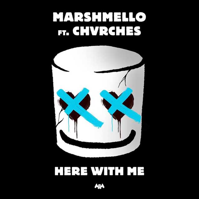 Chvrches con Marshmello: Here with me - portada