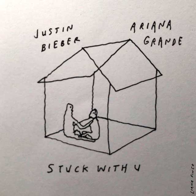 Justin Bieber con Ariana Grande: Stuck with U - portada
