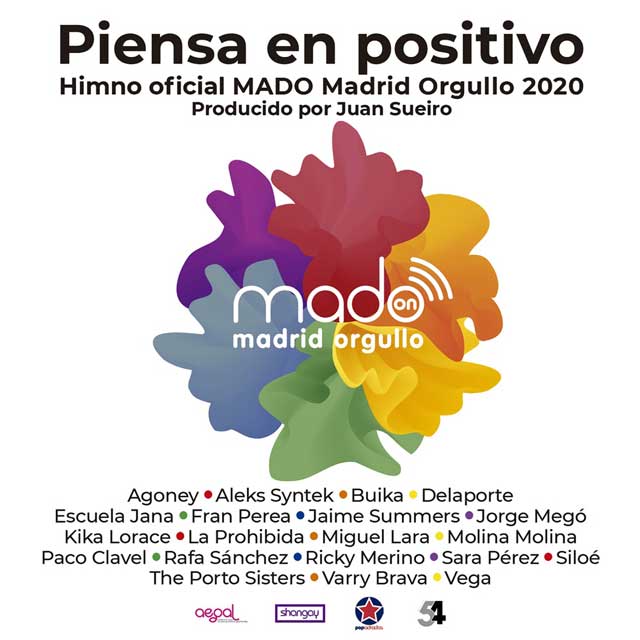Vega con Fran Perea, Aleks Syntek, Buika, Jaime Summers, Jorge Megó, Kika Lorace, La Prohibida, Miguel Lara, Molina Molina, Paco Clavel, Rafa Sánchez, Ricky Merino, Sara Pérez y The Porto Sisters: Piensa en positivo - portada