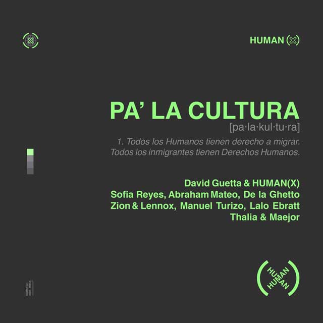 Thalía con David Guetta, Abraham Mateo, Sofía Reyes, Human(X), Maejor, De La Ghetto y Lalo Ebratt: Pa' la cultura - portada