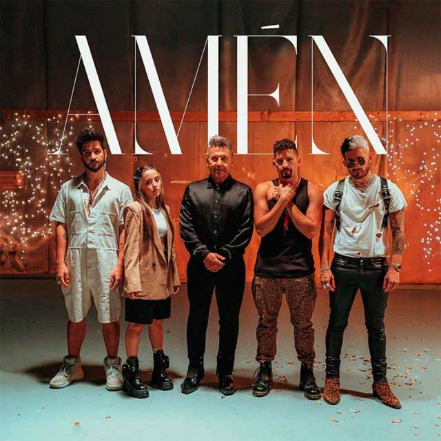 Camilo con Mau y Ricky, Evaluna Montaner y Ricardo Montaner: Amén - portada