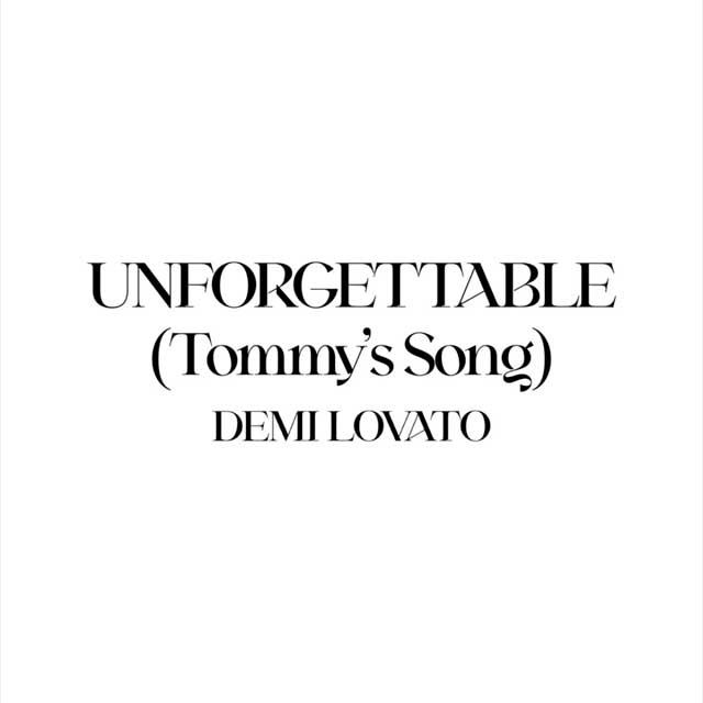 Demi Lovato: Unforgettable (Tommy's song) - portada