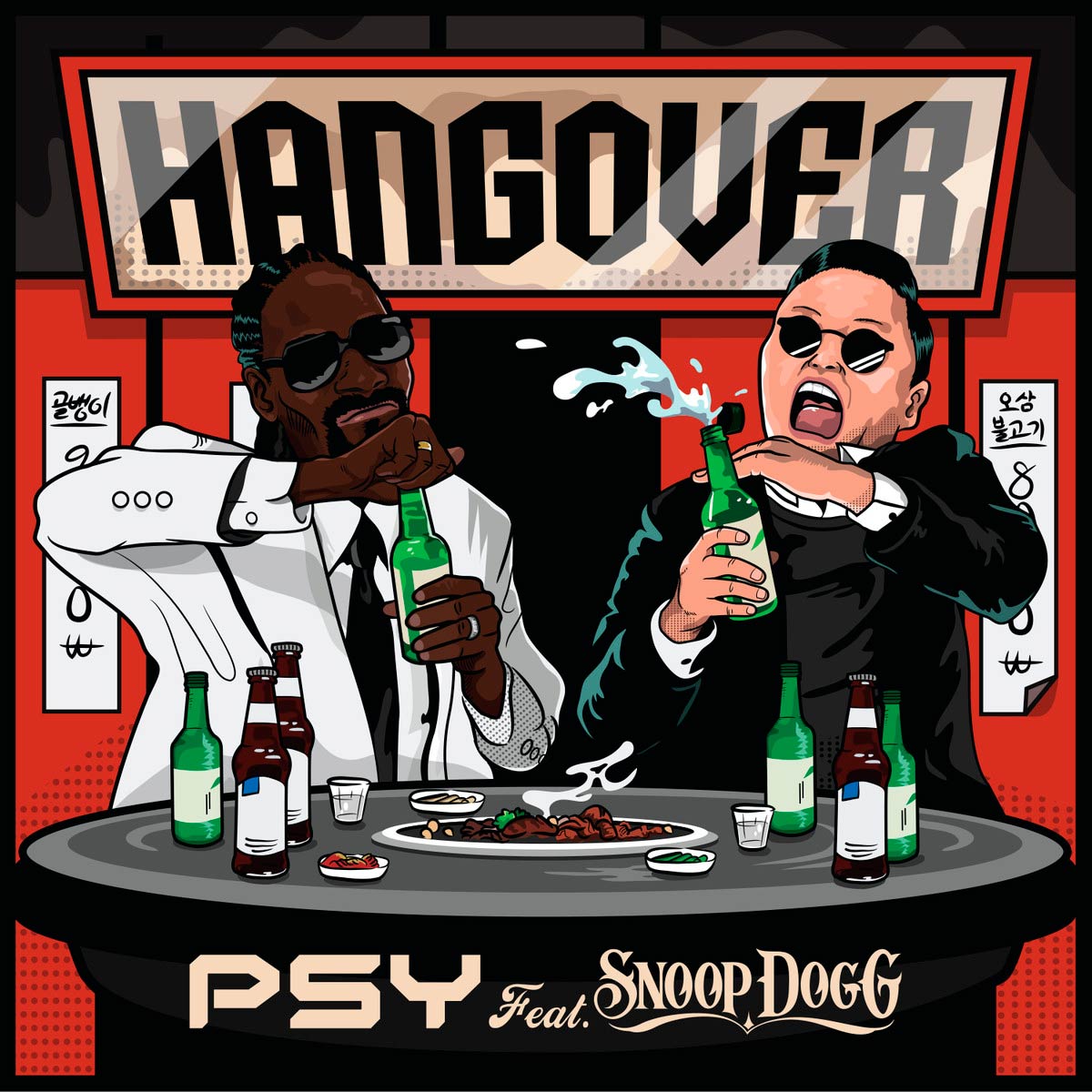 PSY con Snoop Dogg: Hangover, la portada de la canción