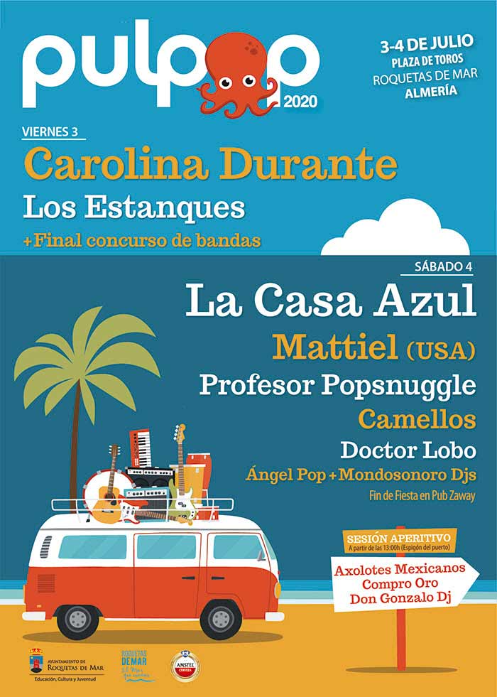 Pulpop Festival Cartel por días edición 2020