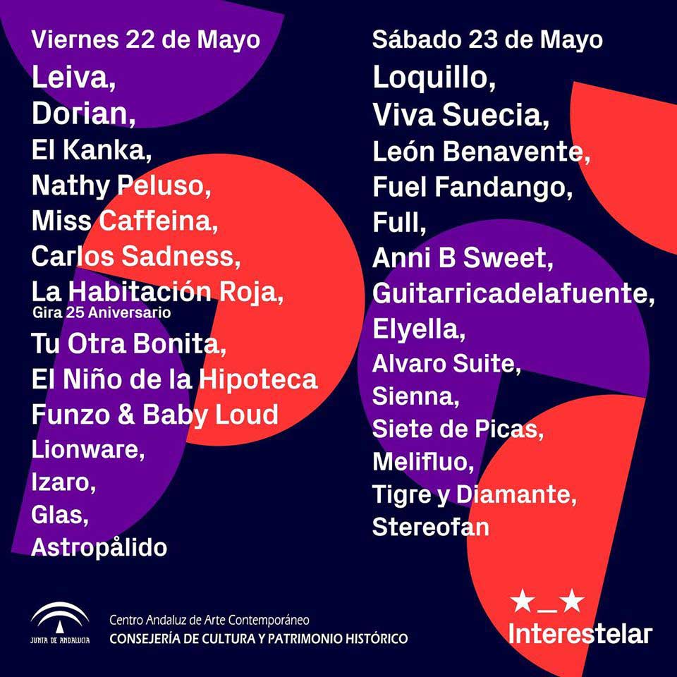 Cartel por días del Interestelar Sevilla 2020