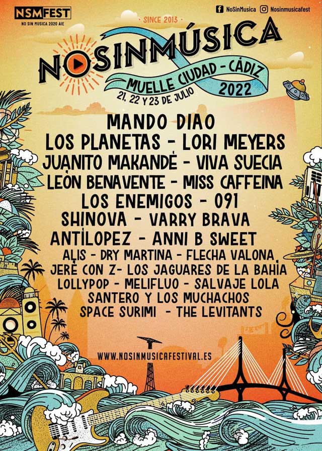 No Sin Música Festival Cartel edición 2022