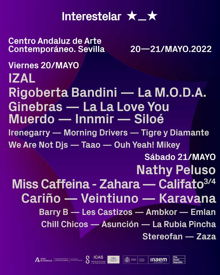 Interestelar Sevilla Cartel por días edición 2022
