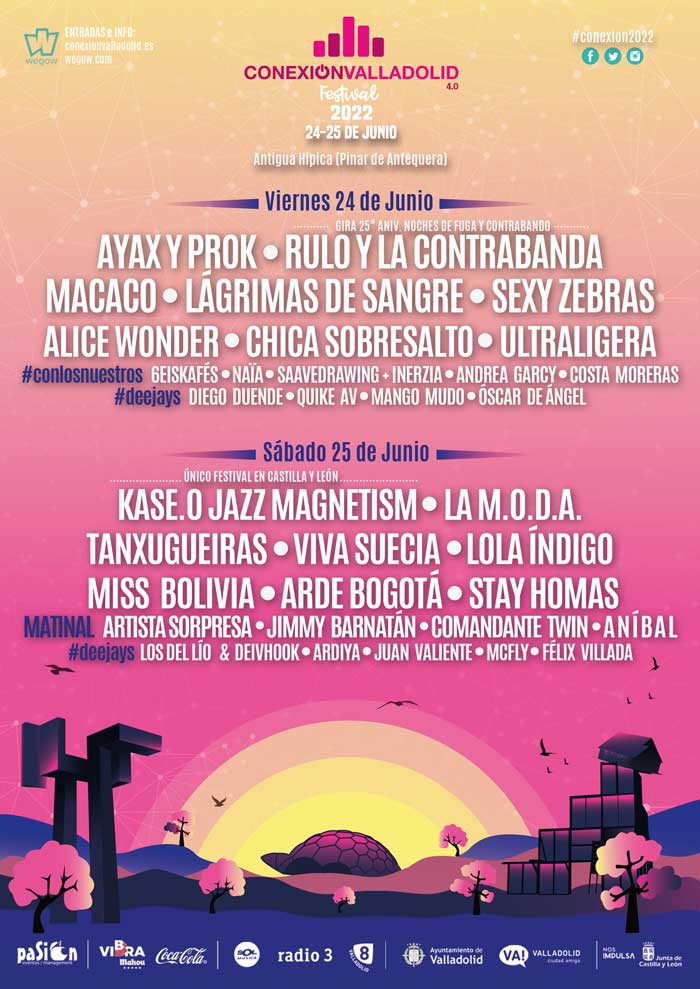 Conexión Valladolid Festival Cartel por días edición 2022