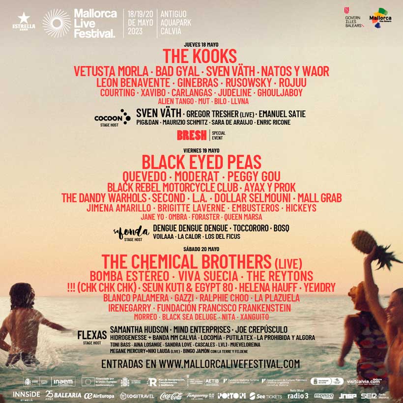 Mallorca Live Festival Cartel por días edición 2023 / 58