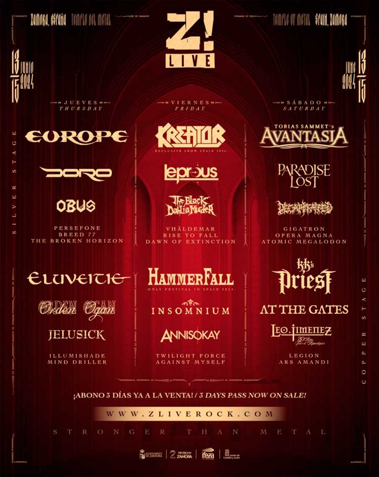 Z! Live Cartel por días edición 2024