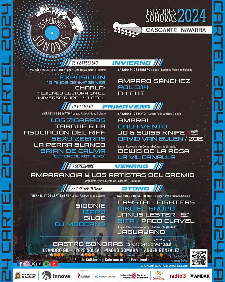Estaciones Sonoras Cartel por días edición 2024