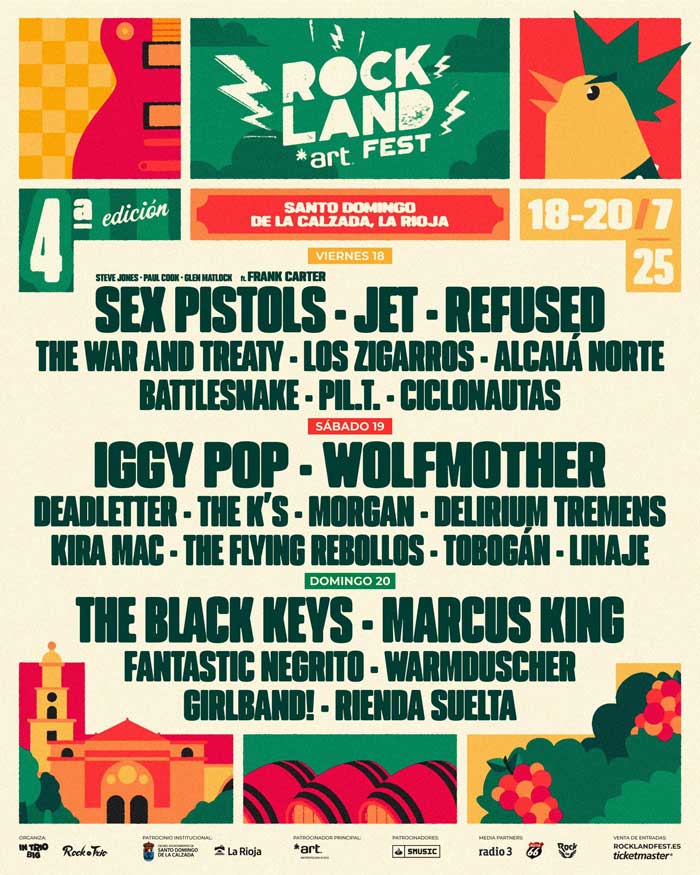 RockLand Art Fest Cartel por días edición 2025