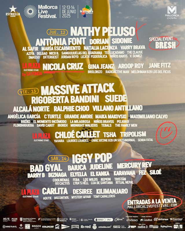 Mallorca Live Festival Cartel por días edición 2025