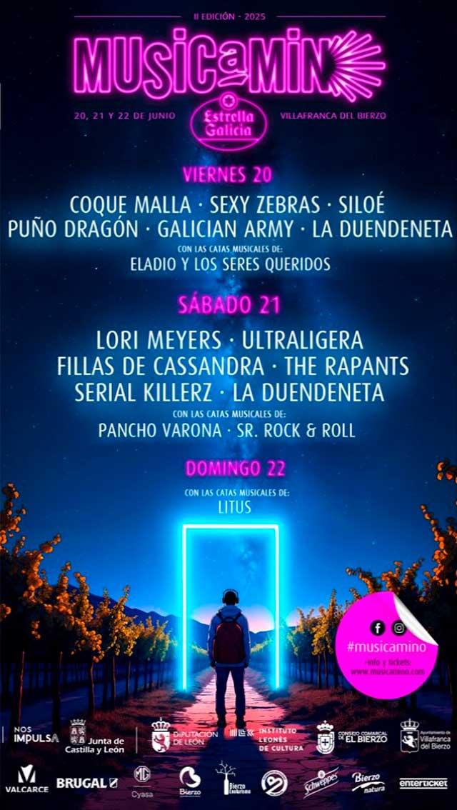 Musicamino Cartel por días edición 2025