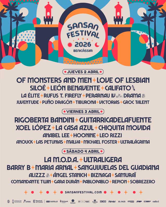 SanSan Festival Cartel por días edición 2026