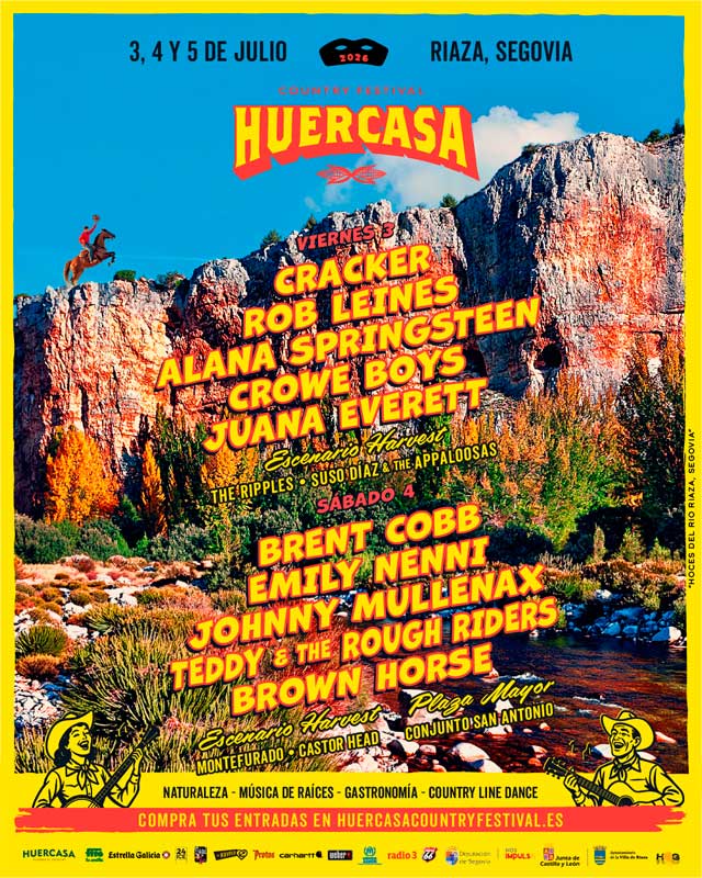 Huercasa Country Festival Cartel por días edición 2026