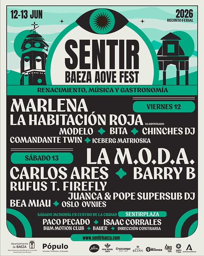 Sentir Baeza AOVE Fest Cartel por días edición 2026