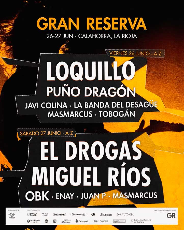 Gran Reserva Festival Cartel por días edición 2026