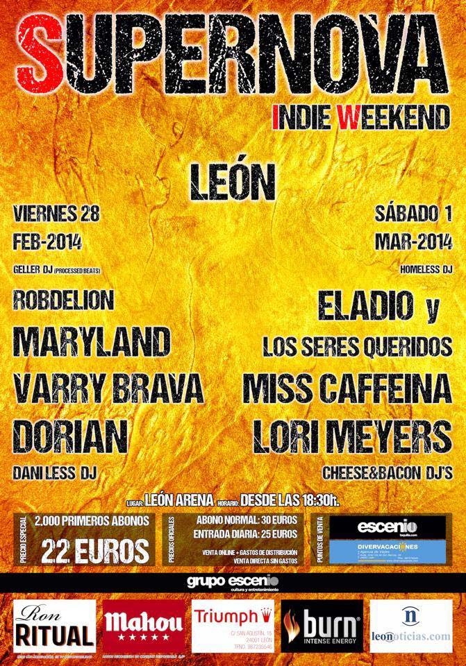 Supernova Indie Weekend cartel 2014