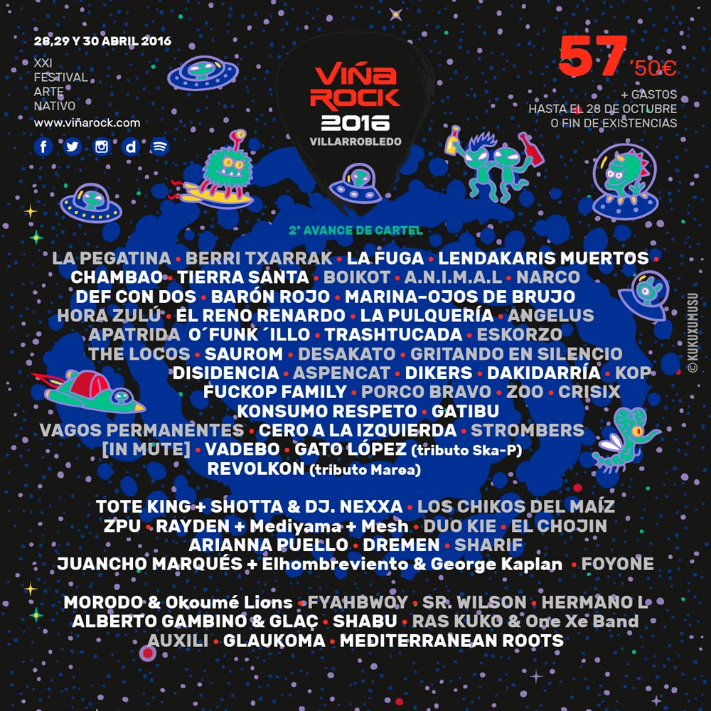 Segundo avance de cartel de Viña Rock 2016
