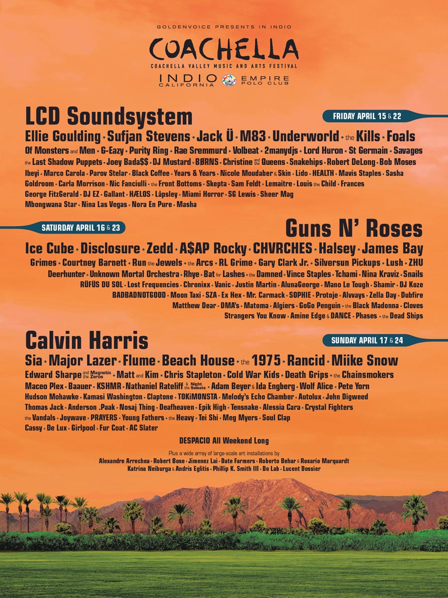Cartel del Festival de Coachella 2016