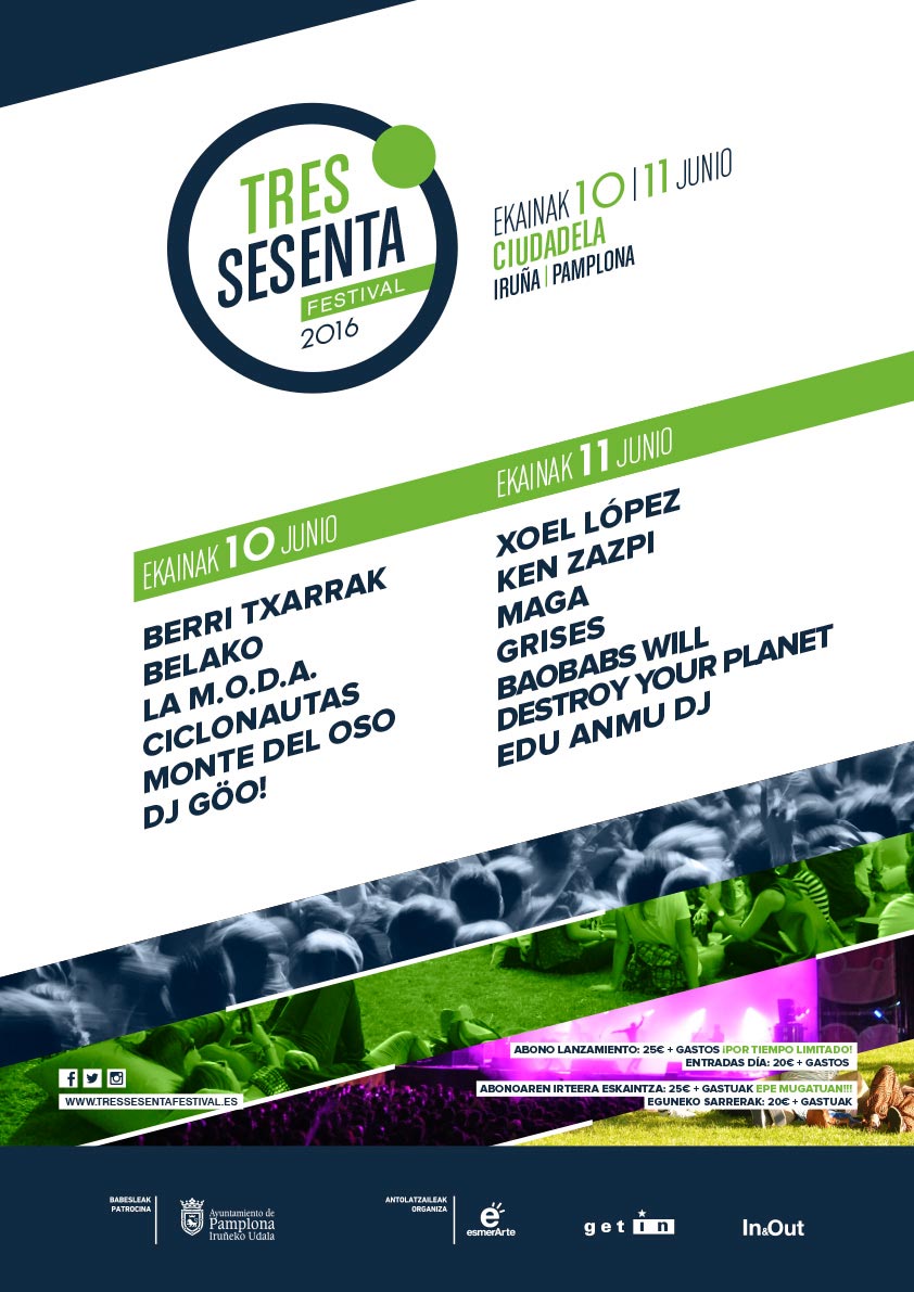 Cartel provisional del Tres Sesenta Festival 2016