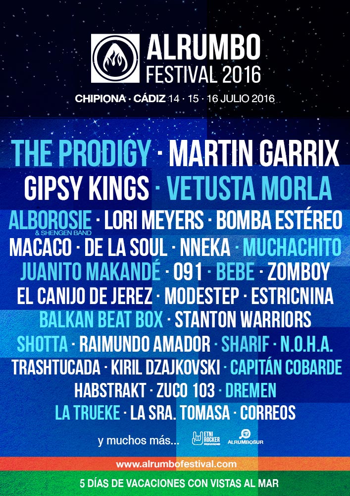 Alrumbo Festival 2016 - Cartel provisional