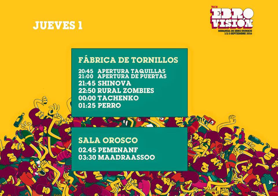 Ebrovisión Horarios edición 2016 / jueves 1 / 62