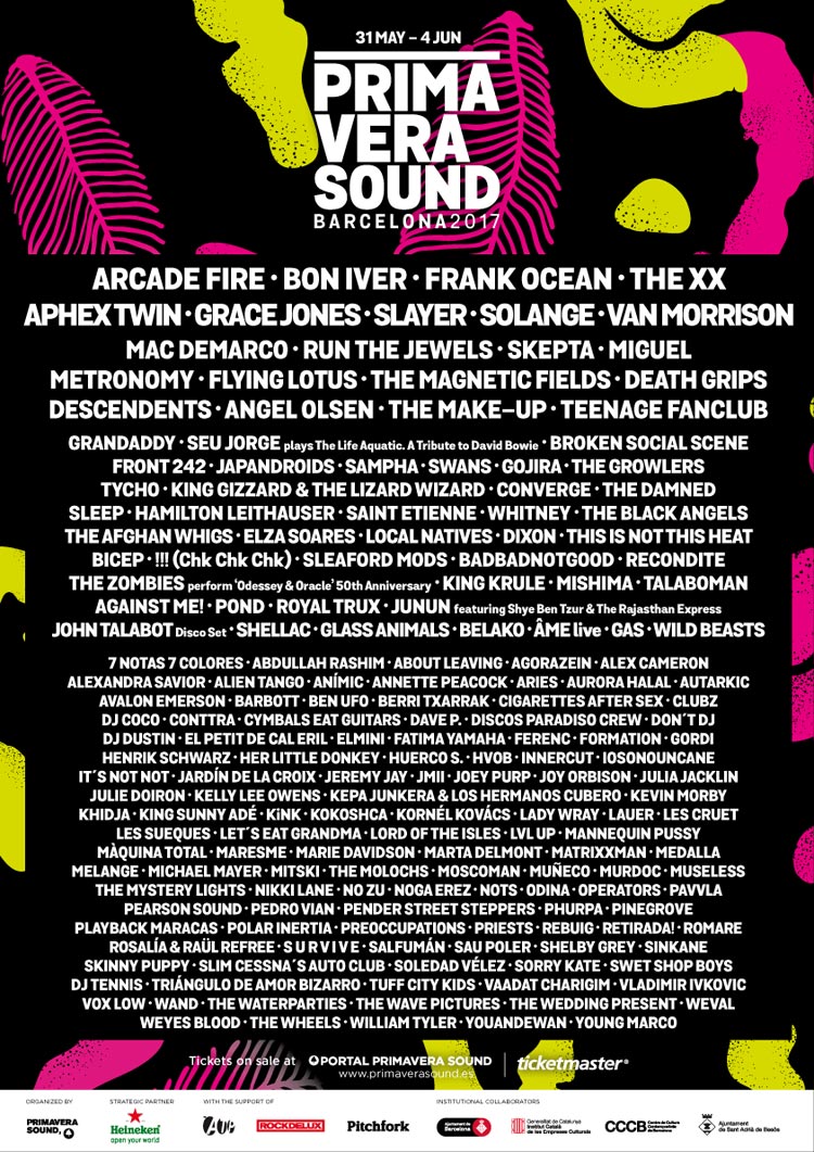 Cartel del Primavera Sound 2017
