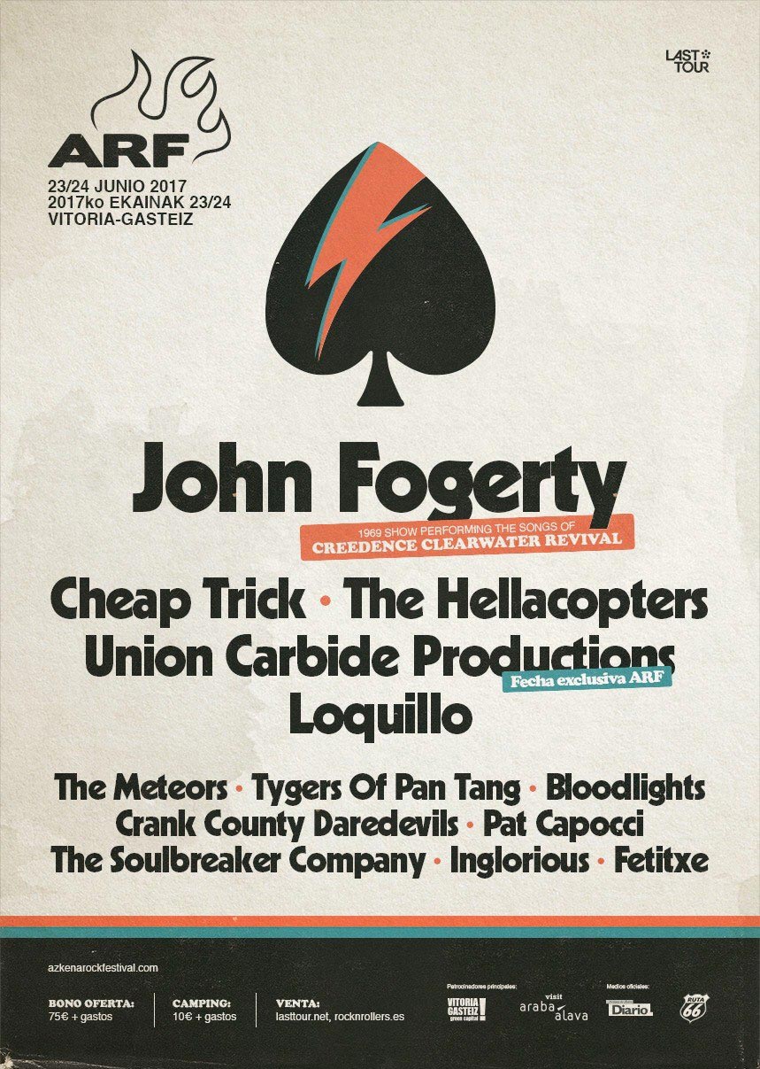 Cartel provisional del Azkena Rock Festival 2017