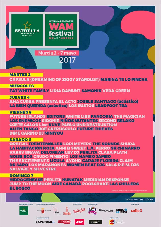 WARM UP Cartel por días edición 2017