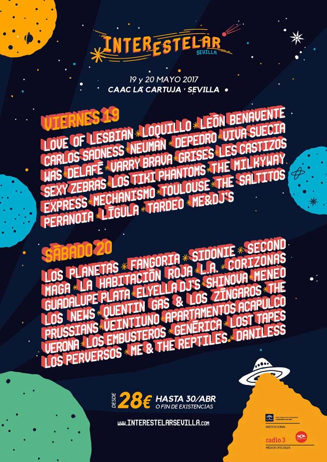 Interestelar Sevilla Cartel por días edición 2017