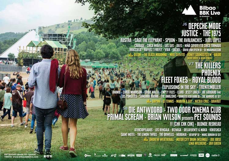 Cartel por días Bilbao BBK Live 2017