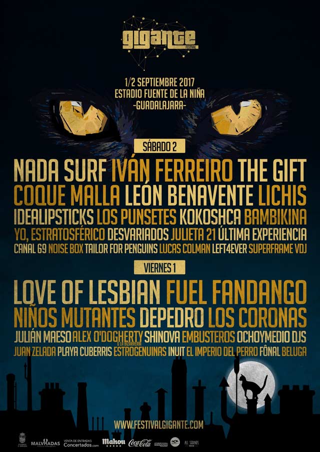 Festival Gigante Cartel por días edición 2017