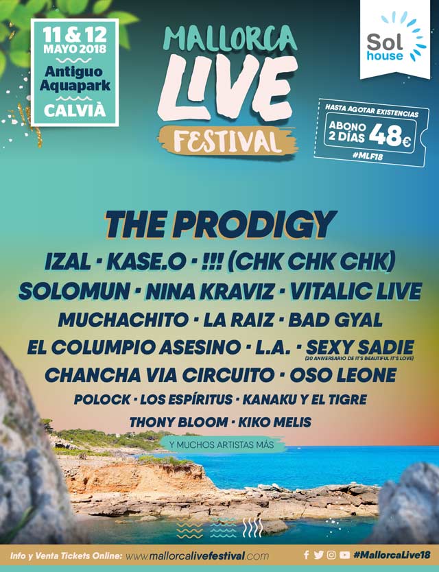 Mallorca Live Festival Cartel edición 2018 / a 12 de diciembre de 2017