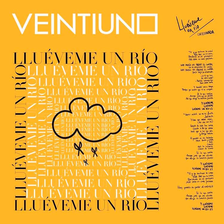Veintiuno: Lluéveme un río - portada