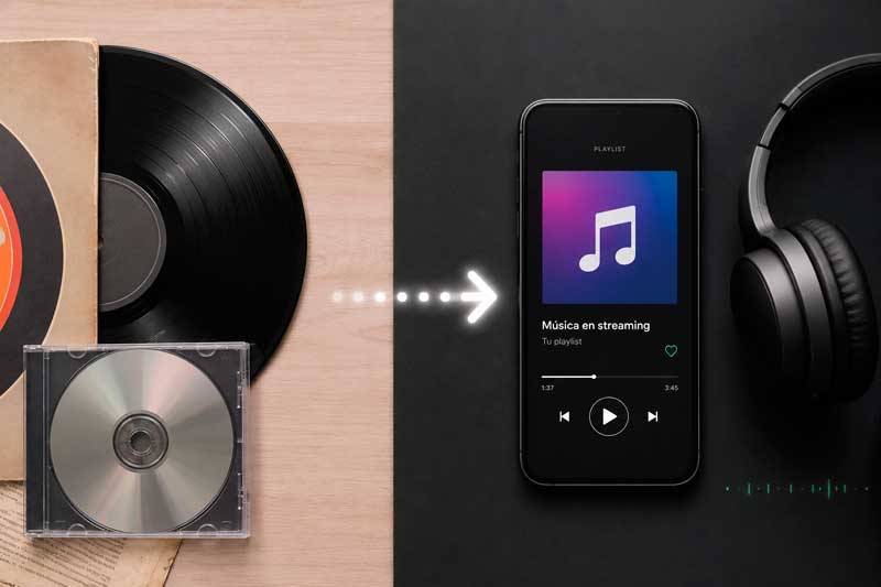 De discos físicos a streaming