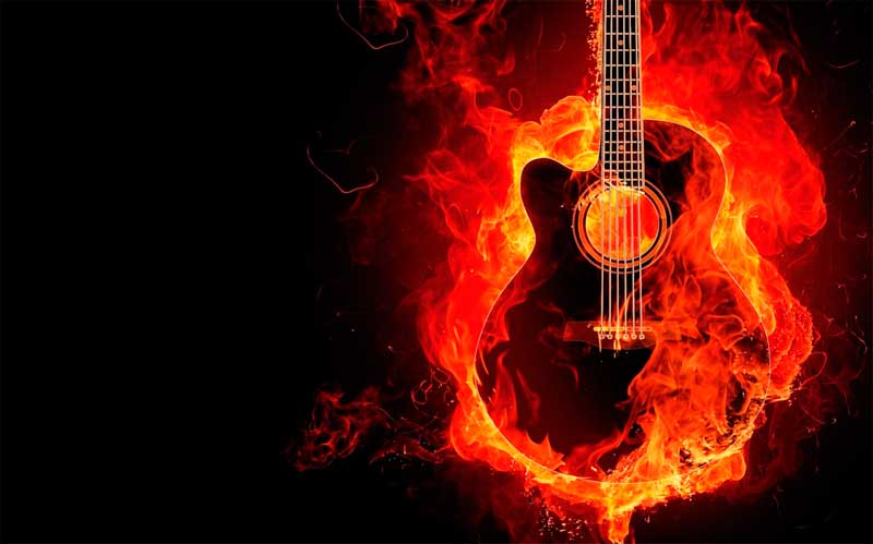 Guitarra a fuego