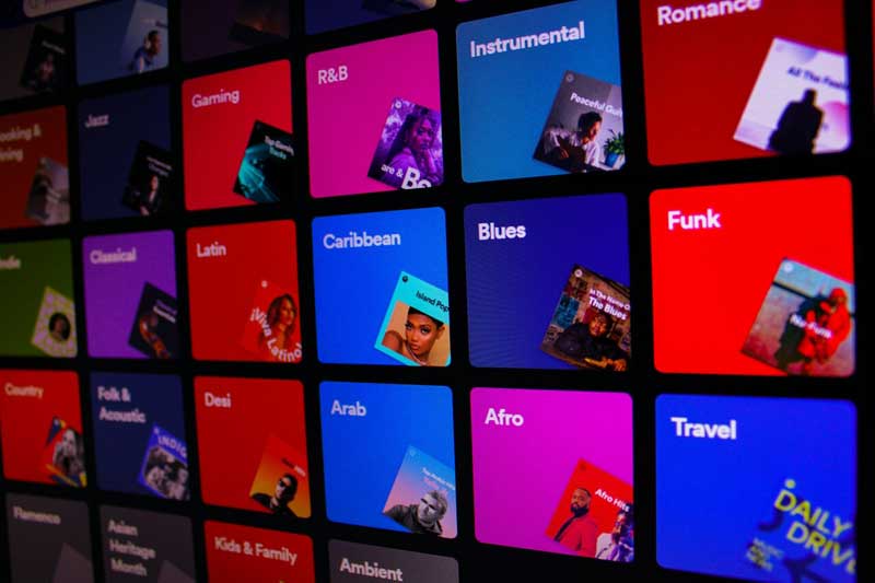 Música en plataformas por categorías