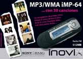 iMP-64 de Inovix, MP3 con 30 canciones precargadas