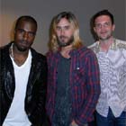 Kanye West, Brandon Flowers y Jared Leto