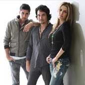 Alex, Jorge y Lena primera visita de promoción a España