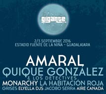 Amaral y Quique González al Festival Gigante 2016