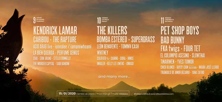 FKA twigs y Bomba Estéreo al Bilbao BBK Live 2020