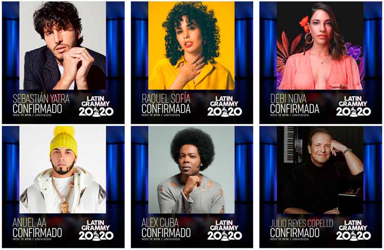 Anunciados nuevos artistas para las actuaciones de los Grammy Latinos 2020